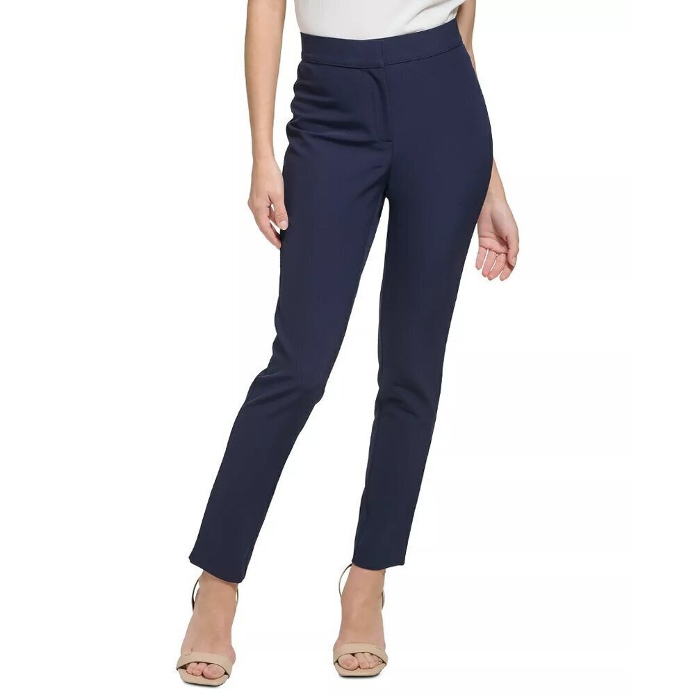 Calvin Klein‎ Womens Size XS Flat Front Skinny Leg Dress Pants in Blue $89
